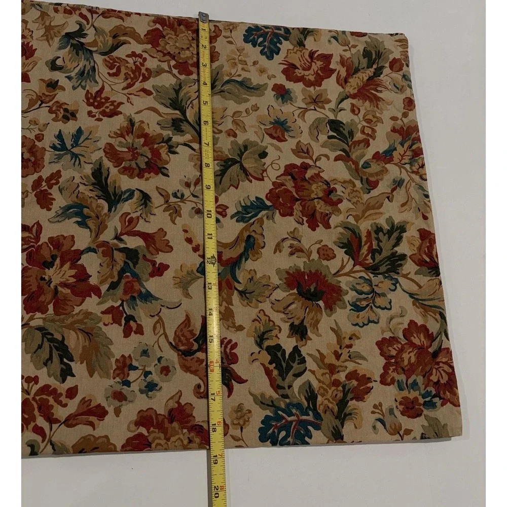Ralph Lauren Highgate Woods Pillowcases Standard Pair Vintage Floral Tan Red USA